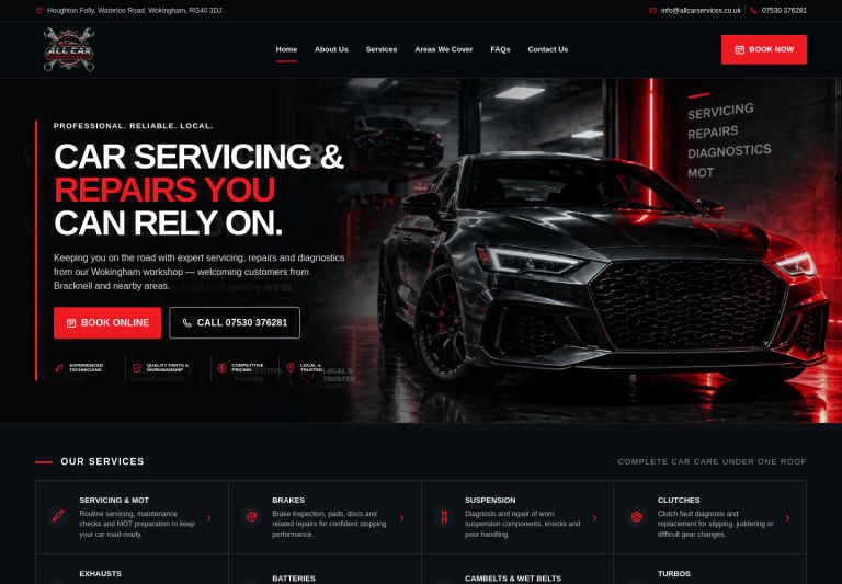 All Car Services website