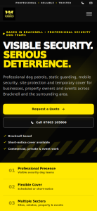 Webb’s Dog Security Group mobile website
