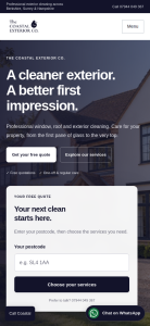 The Coastal Exterior Co mobile website